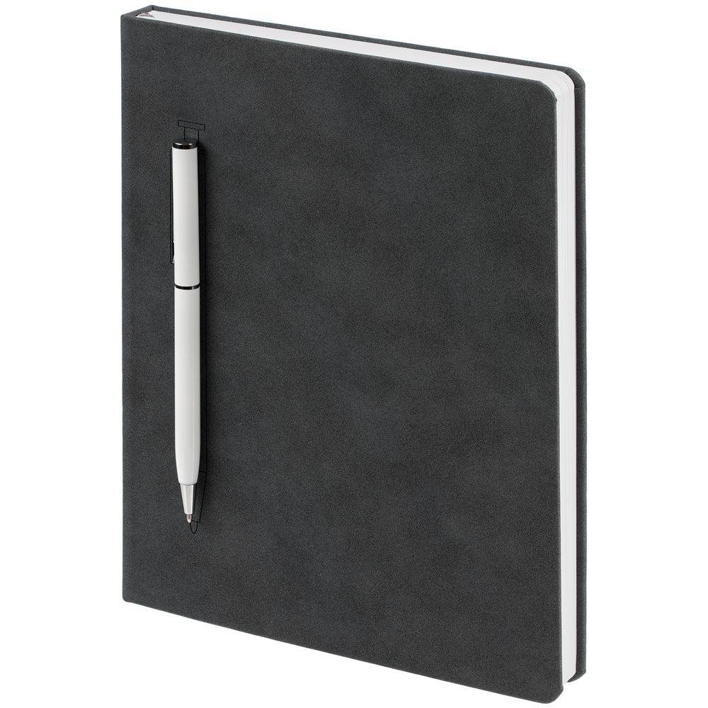 Артикул: P15070.16 — Ежедневник Magnet Chrome с ручкой, серый с белым