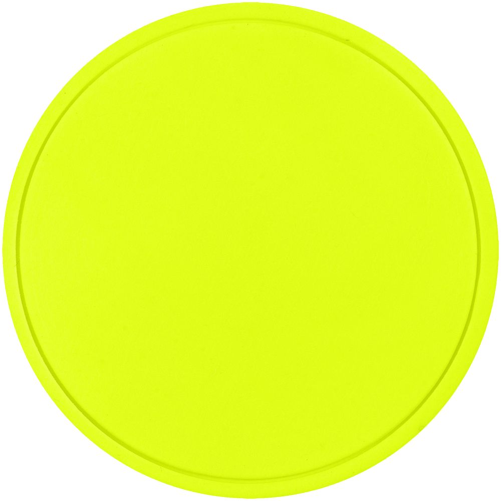 Артикул: P15354.89 — Лейбл из ПВХ Dzeta Round, M, желтый неон
