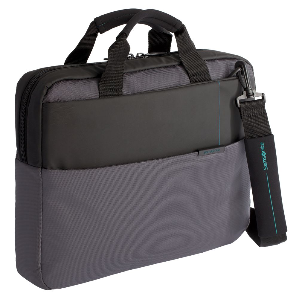 Артикул: P16N-09001 — Сумка для ноутбука Qibyte Laptop Bag, темно-серая с черными вставками