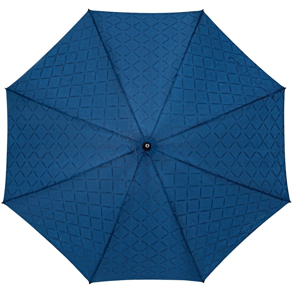 Артикул: P17012.40 — Зонт-трость Magic с проявляющимся рисунком в клетку, темно-синий