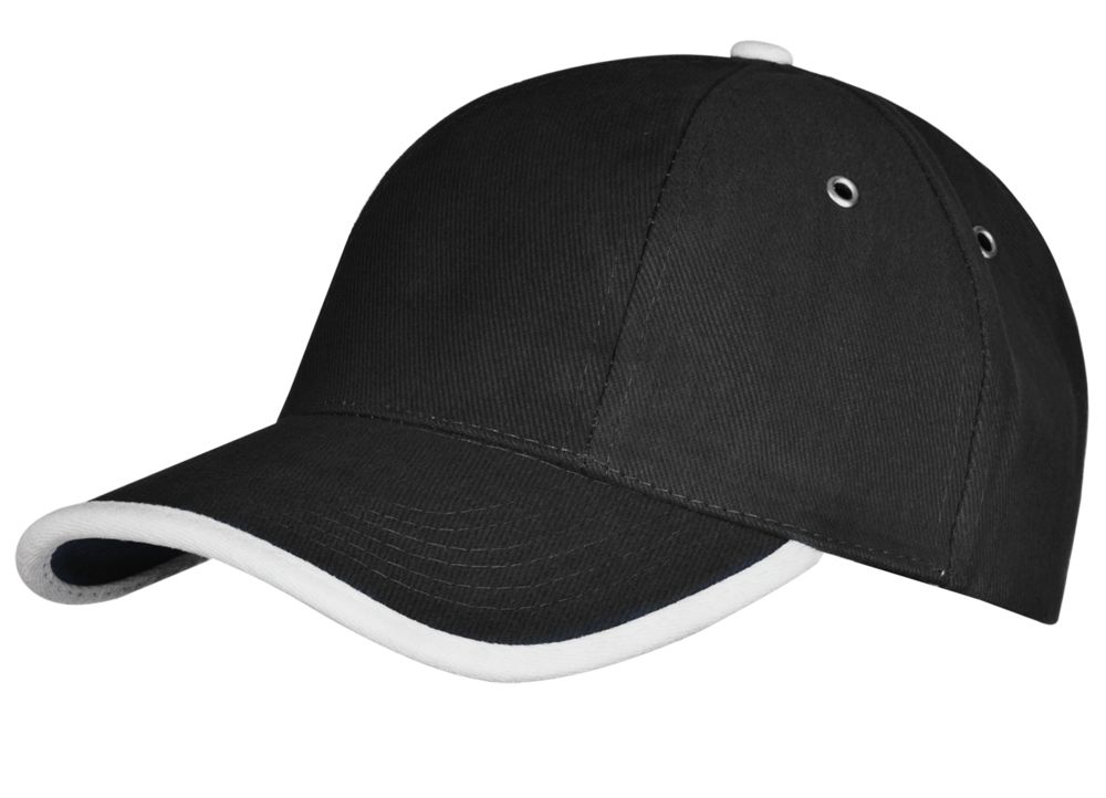 Артикул: P1849.30 — Бейсболка Unit Trendy, черная с белым