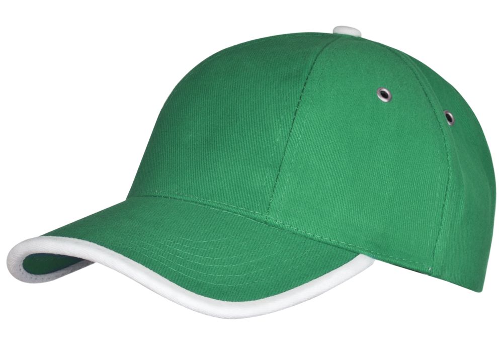 Артикул: P1849.90 — Бейсболка Unit Trendy, зеленая с белым