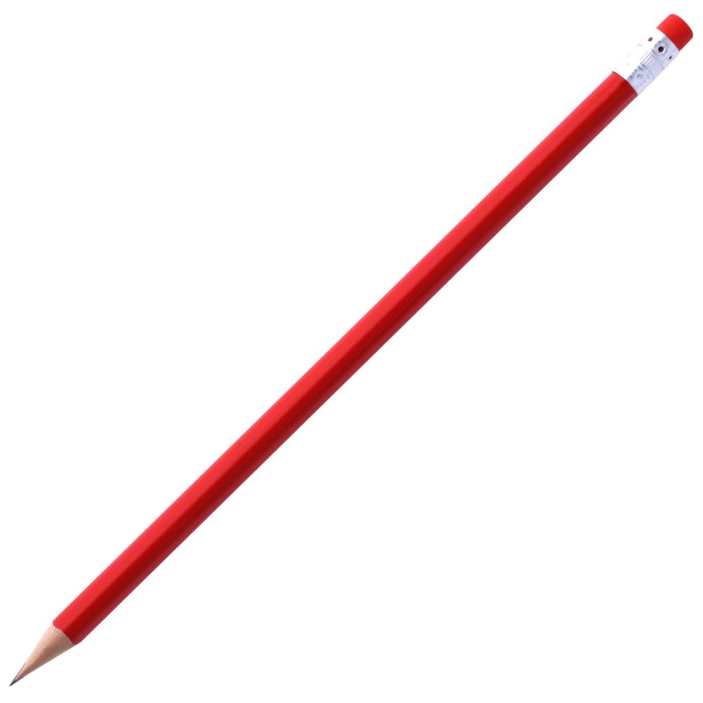 Артикул: P1884.50 — Карандаш простой Triangle с ластиком, красный