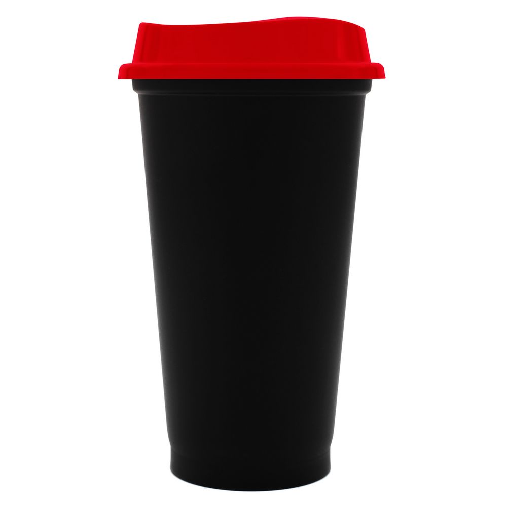 Артикул: P20996.50 — Стакан с крышкой Color Cap Black, черный с красным