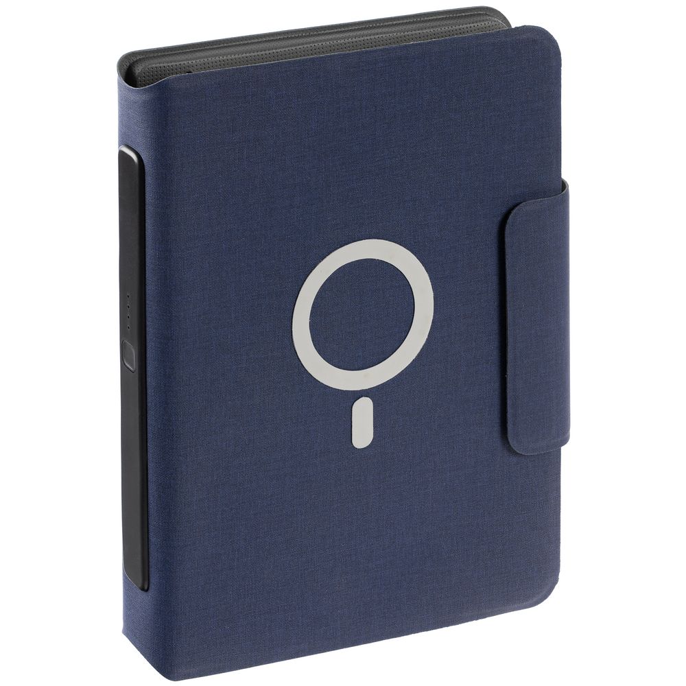 Артикул: P22001.40 — Органайзер с блокнотом и аккумулятором Oiro, синий