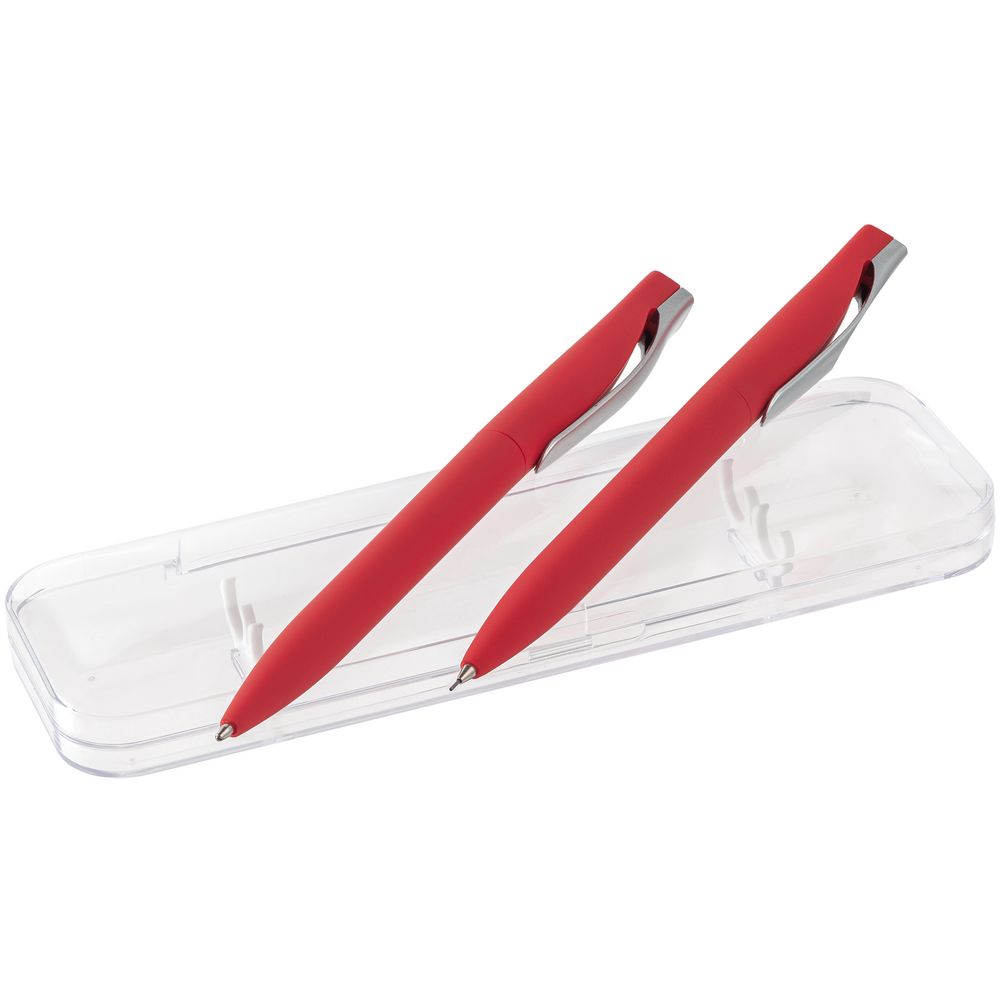 Артикул: P23322.50 — Набор Pin Soft Touch: ручка и карандаш, красный