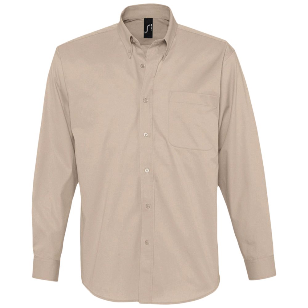 Артикул: P2506.10 — Рубашка мужская с длинным рукавом Bel Air, бежевая