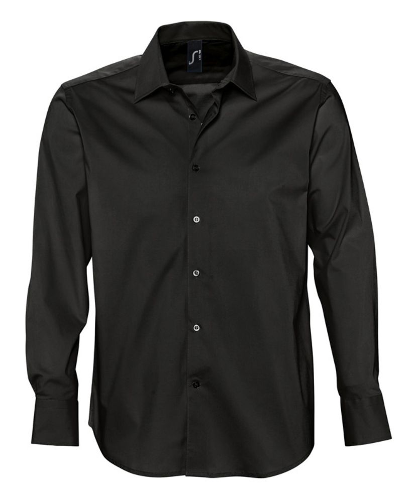 Артикул: P2508.30 — Рубашка мужская с длинным рукавом Brighton, черная