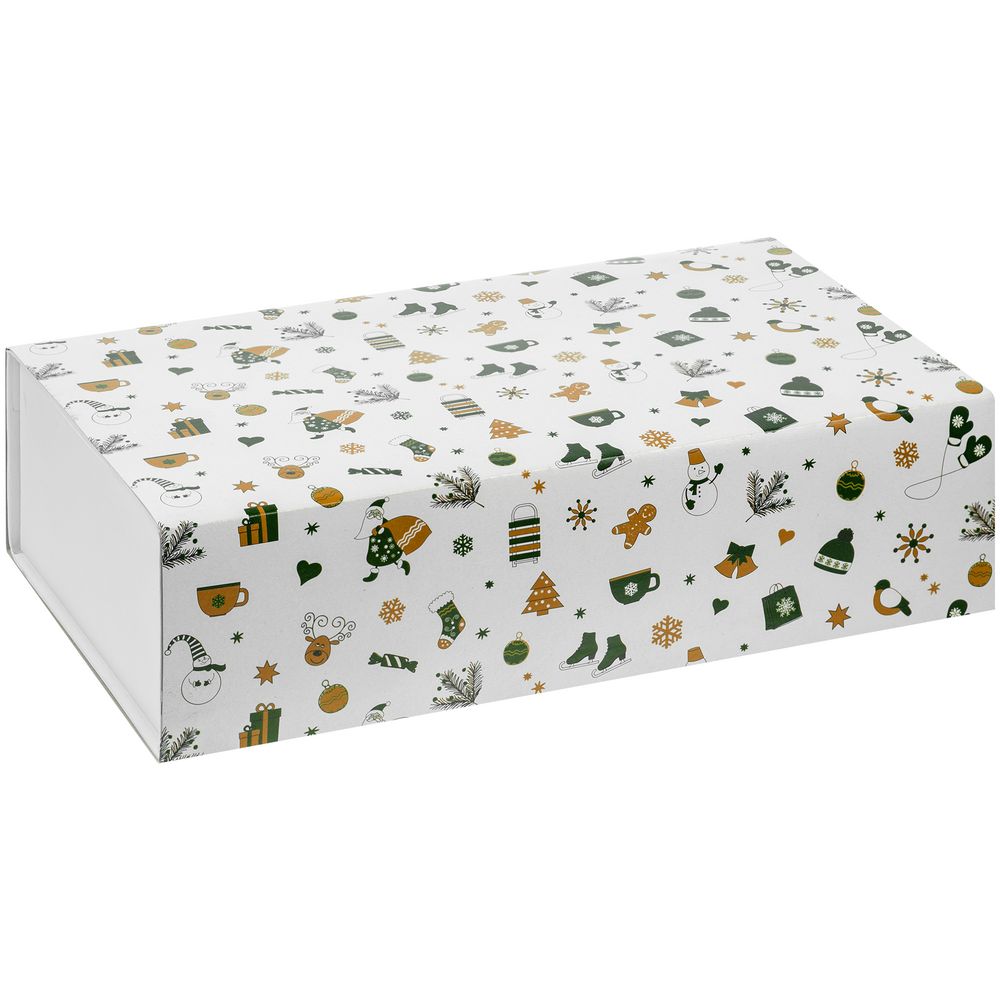 Артикул: P16135.90 — Коробка «Предвкушение волшебства» с шубером, белая с зеленым