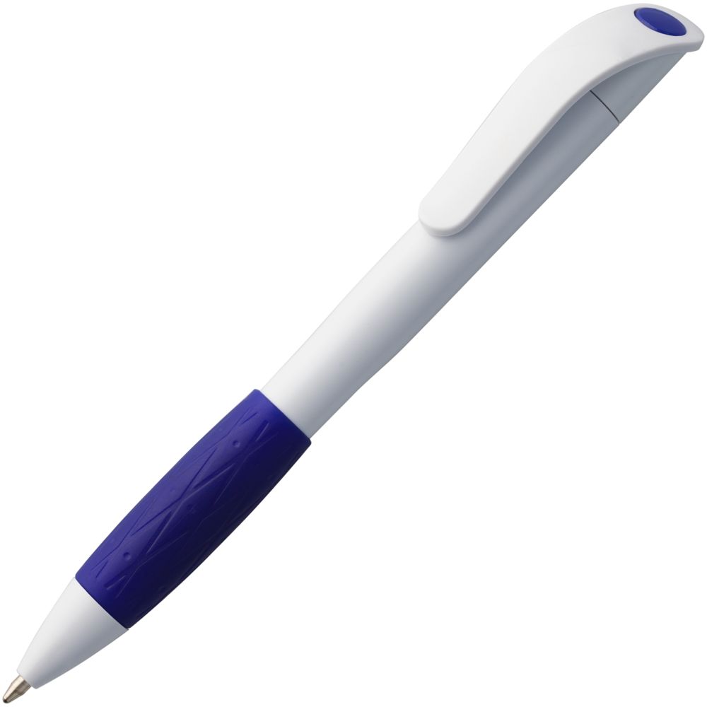Артикул: P3321.64 — Ручка шариковая Grip, белая (молочная) с синим