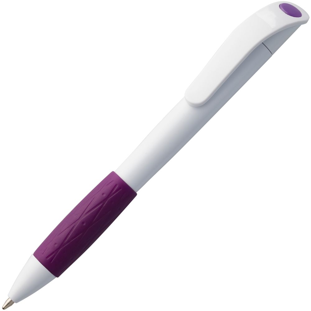 Артикул: P3321.67 — Ручка шариковая Grip, белая с фиолетовым