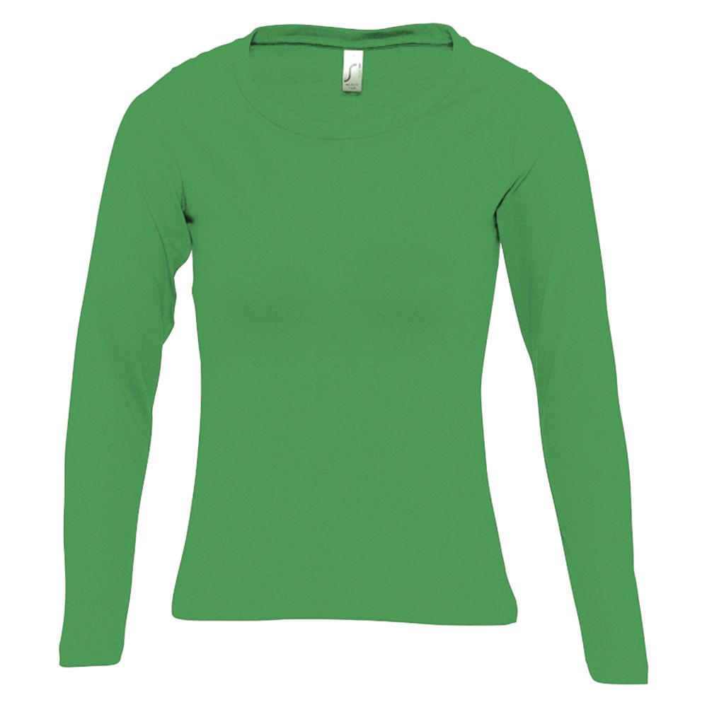 Артикул: P4377.92 — Футболка женская с длинным рукавом Majestic 150, ярко-зеленая