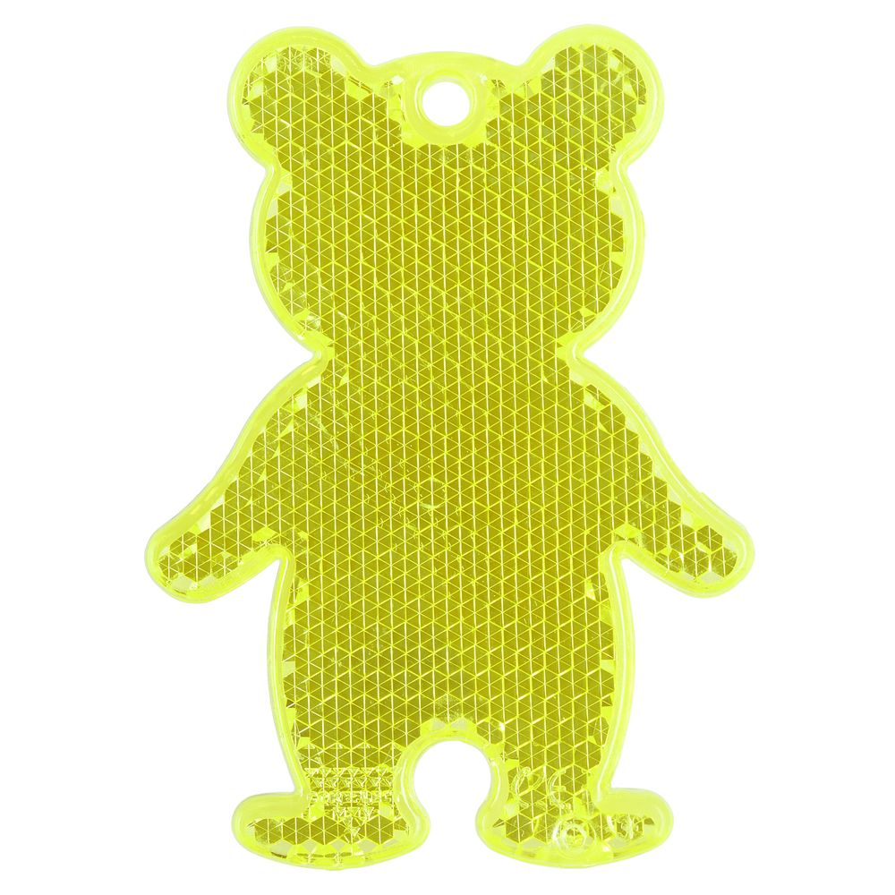 Артикул: P4815.89 — Пешеходный светоотражатель «Мишка», неон-желтый