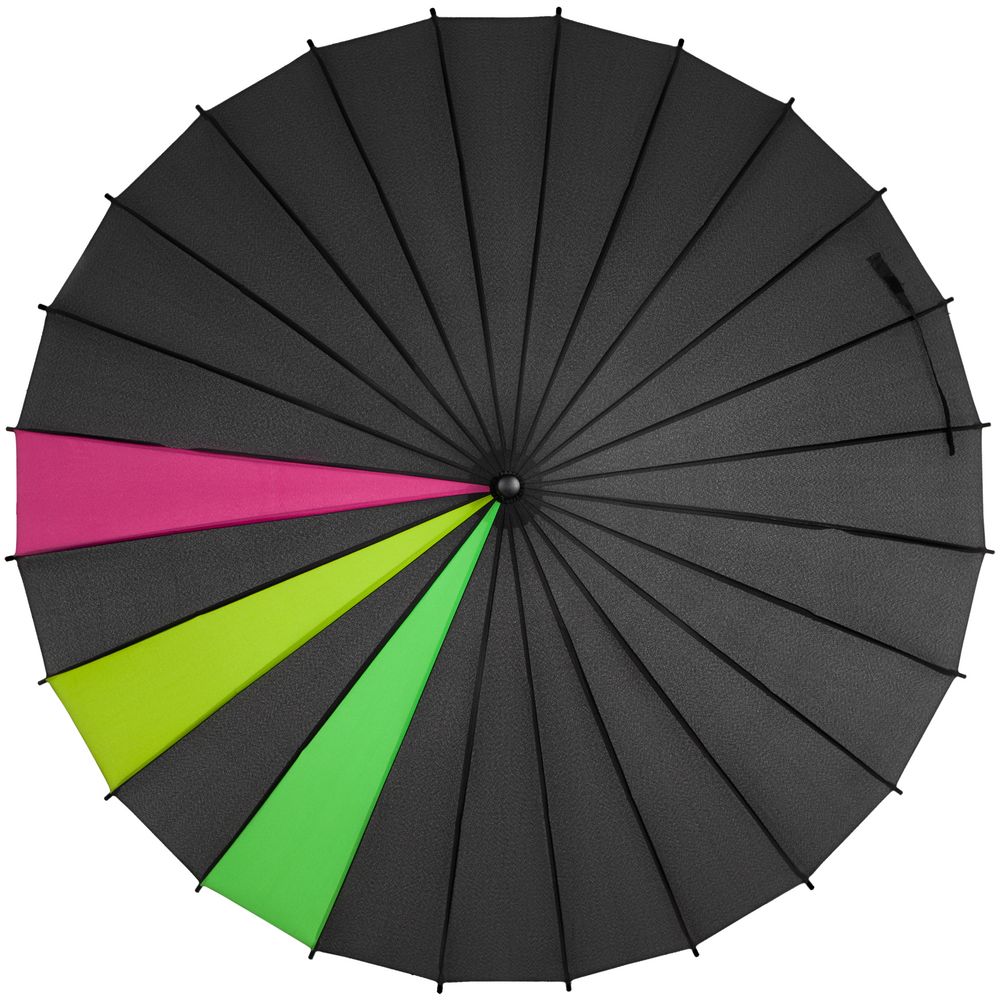 Артикул: P5380.31 — Зонт-трость «Спектр», черный неон