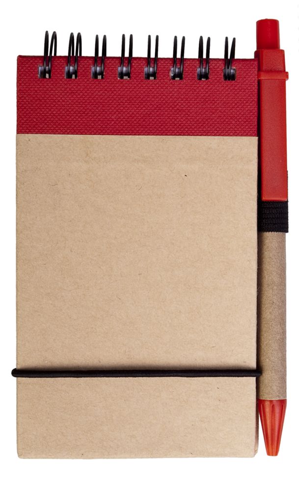 Артикул: P5596.50 — Блокнот на кольцах Eco Note с ручкой, красный