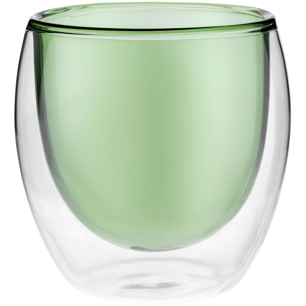 Артикул: P5676.90 — Стакан с двойными стенками Glass Bubble, зеленый