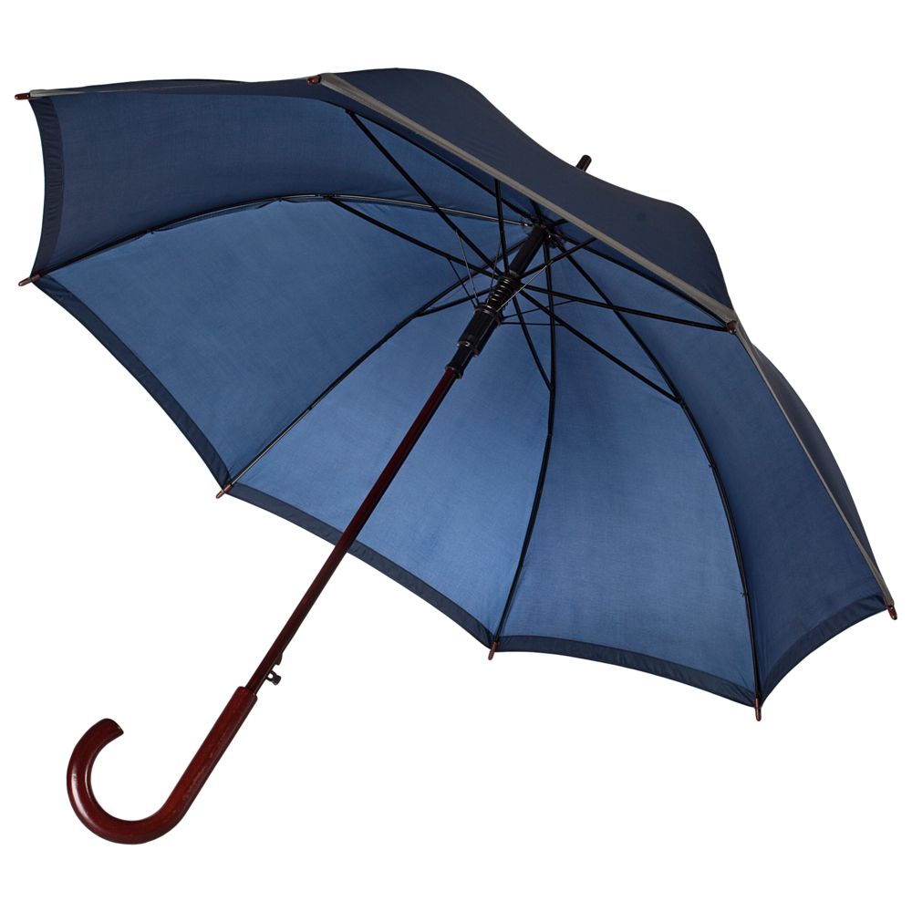 Артикул: P17319.40 — Зонт-трость светоотражающий Reflect, синий