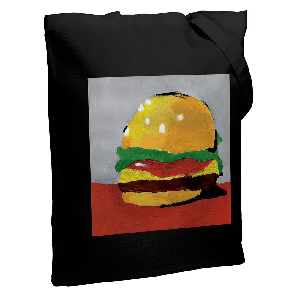 Артикул: P71267.30 — Холщовая сумка «Гамбургер», черная