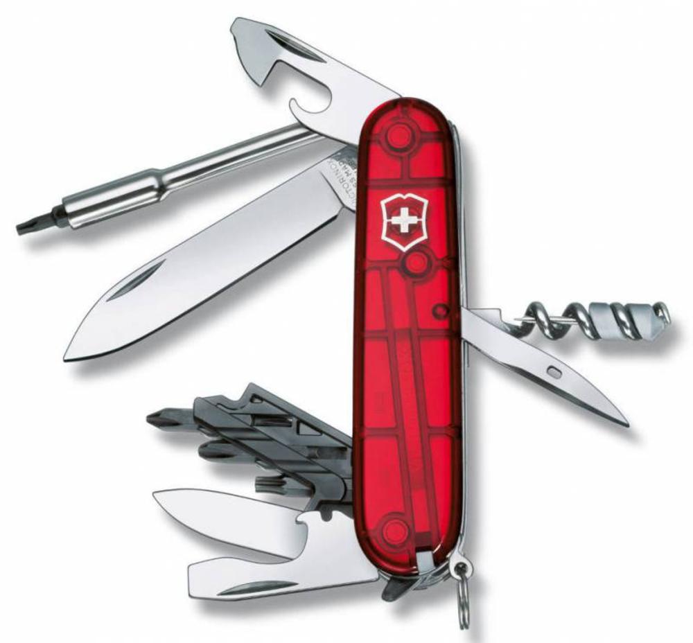 Артикул: P7745.55 — Офицерский нож CyberTool S, прозрачный красный