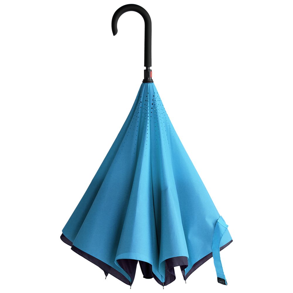 Артикул: P15981.40 — Зонт наоборот Style, трость, сине-голубой