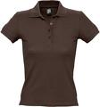 P1895.59 - Рубашка поло женская People 210, шоколадно-коричневая
