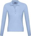 P11317200 - Рубашка поло женская с длинным рукавом Podium 210 голубая
