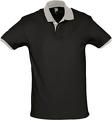 P6085.31 - Рубашка поло Prince 190, черная с серым