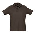 P1379.59 - Рубашка поло мужская Summer 170, темно-коричневая (шоколад)