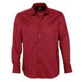 P17000159 - Рубашка мужская с длинным рукавом Brighton, красная