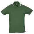P2502.90 - Рубашка поло мужская с контрастной отделкой Practice 270, зеленый/белый