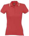 P6084.50 - Рубашка поло женская Practice Women 270, красная с белым