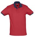 P6085.54 - Рубашка поло Prince 190, красная с темно-синим