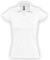 P6087.60 - Рубашка поло женская Prescott Women 170, белая