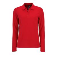 P02083145 - Рубашка поло женская с длинным рукавом Perfect LSL Women, красная