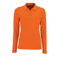 P02083400 - Рубашка поло женская с длинным рукавом Perfect LSL Women, оранжевая