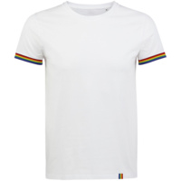 P03108879 - Футболка мужская Rainbow Men, белая с многоцветным