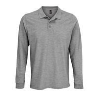 Рубашка поло с длинным рукавом Prime LSL, серый меланж (P03983360)