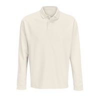 P03990104 - Рубашка поло оверсайз с длинным рукавом Heritage, молочная