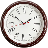 Часы настенные Flat Circle, коричневые (P10733.59)