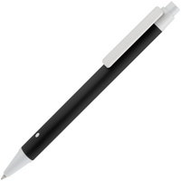 Ручка шариковая Button Up, черная с белым (P10773.36)