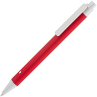 Ручка шариковая Button Up, красная с белым (P10773.56)
