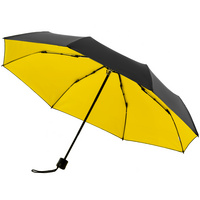 Зонт складной с защитой от УФ-лучей Sunbrella, желтый с черным (P10993.80)