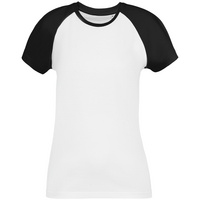 Футболка женская T-bolka Bicolor Lady, белая с черным (P11142.30)