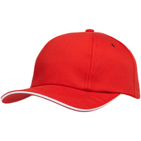 Бейсболка Bizbolka Canopy, красная с белым кантом (P11178.50)