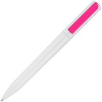 Ручка шариковая Split White Neon, белая с розовым (P11338.15)