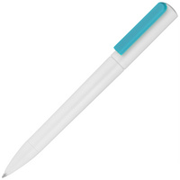 Ручка шариковая Split White Neon, белая с голубым (P11338.44)