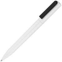 Ручка шариковая Split White Neon, белая с черным (P11338.63)