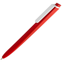 Ручка шариковая Pigra P02 Mat, красная с белым (P11581.56)