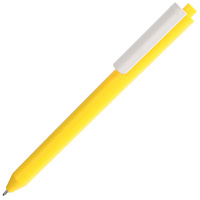 Ручка шариковая Pigra P03 Mat, желтая с белым (P11583.86)
