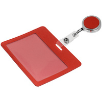 P11645.50 - Чехол для карточки с ретрактором Devon, красный